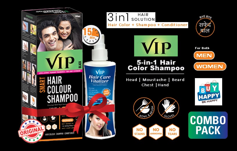 VIP Hair Color | Limited stock VIP Hair Colour Shampoo Brown Now available  in your city 5 in 1 SHAMPOO Quantity: 180ml Order on WhatsApp:  bit.ly/wa-4786 WhatsApp:... | By VIP Hair Colour
